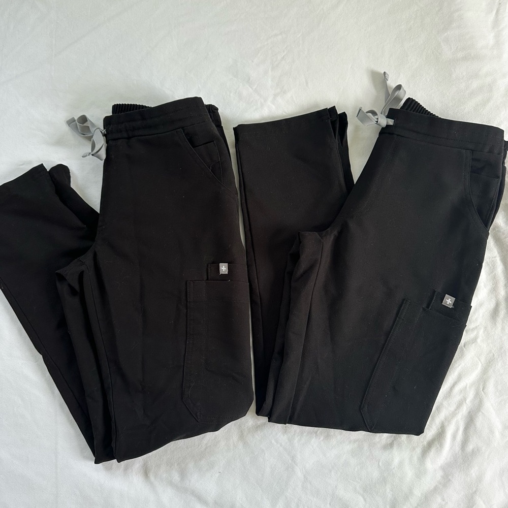 Figs Black Technical Jogger Pants